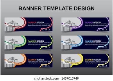 Set of Modern Banners Background. Creative Header Templates - Vector