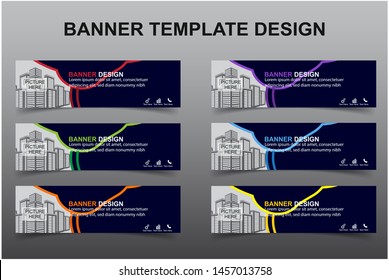 Set of Modern Banners Background. Creative Header Templates - Vector