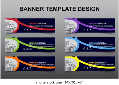 Set of Modern Banners Background. Creative Header Templates - Vector