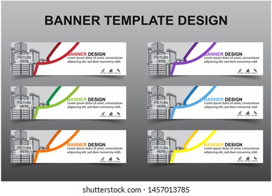 Set of Modern Banners Background. Creative Header Templates - Vector
