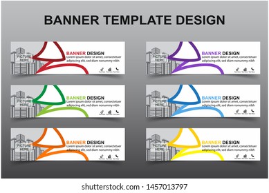 Set of Modern Banners Background. Creative Header Templates - Vector