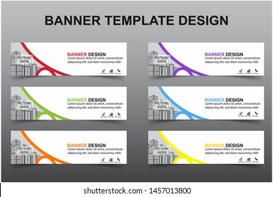 Set of Modern Banners Background. Creative Header Templates - Vector