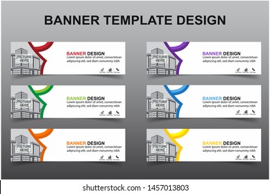 Set of Modern Banners Background. Creative Header Templates - Vector