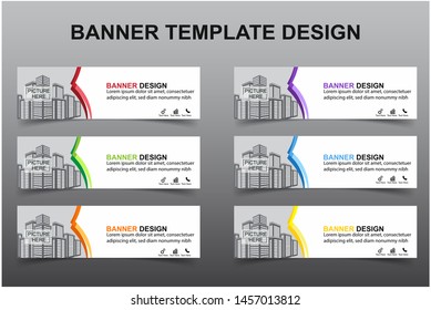 Set of Modern Banners Background. Creative Header Templates - Vector