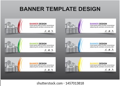 Set of Modern Banners Background. Creative Header Templates - Vector