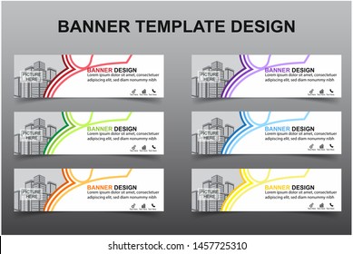 Set of Modern Banners Background. Creative Header Templates - Vector