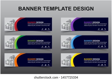 Set of Modern Banners Background. Creative Header Templates - Vector
