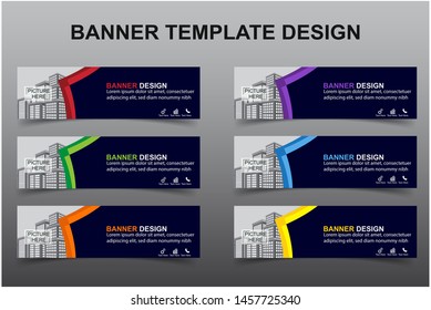 Set of Modern Banners Background. Creative Header Templates - Vector