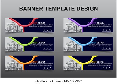 Set of Modern Banners Background. Creative Header Templates - Vector