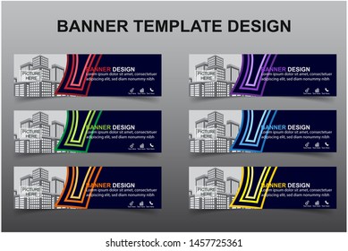 Set of Modern Banners Background. Creative Header Templates - Vector