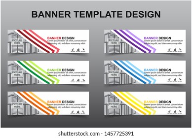 Set of Modern Banners Background. Creative Header Templates - Vector