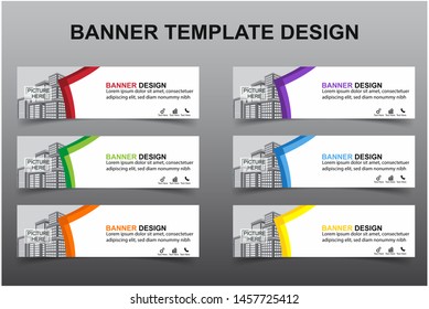 Set of Modern Banners Background. Creative Header Templates - Vector