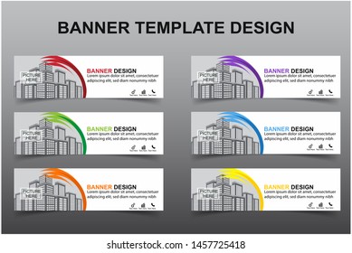Set of Modern Banners Background. Creative Header Templates - Vector