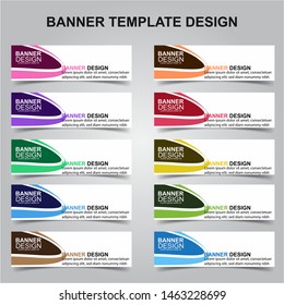 Set of Modern Banners Background. Creative Header Templates - Vector