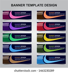 Set of Modern Banners Background. Creative Header Templates - Vector