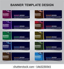 Set of Modern Banners Background. Creative Header Templates - Vector