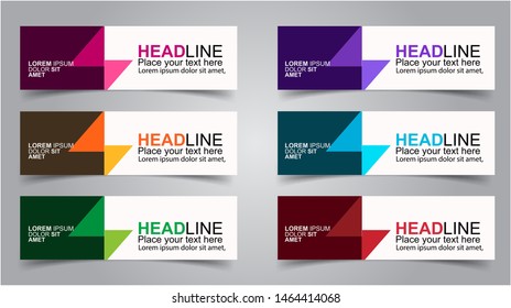 Set of Modern Banners Background. Creative Header Templates - Vector