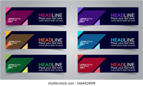Set of Modern Banners Background. Creative Header Templates - Vector