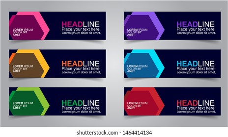 Set of Modern Banners Background. Creative Header Templates - Vector