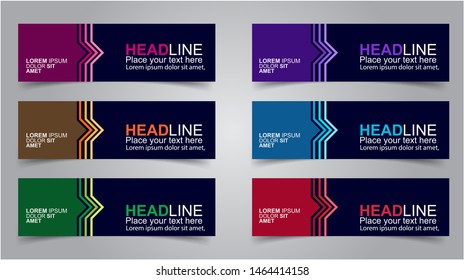 Set of Modern Banners Background. Creative Header Templates - Vector