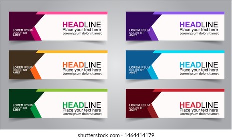 Set of Modern Banners Background. Creative Header Templates - Vector