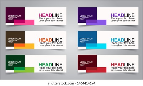 Set of Modern Banners Background. Creative Header Templates - Vector