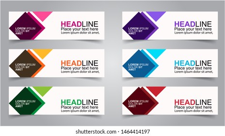 Set of Modern Banners Background. Creative Header Templates - Vector