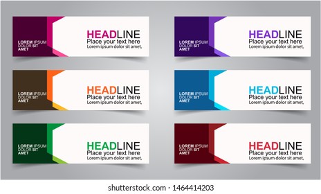 Set of Modern Banners Background. Creative Header Templates - Vector