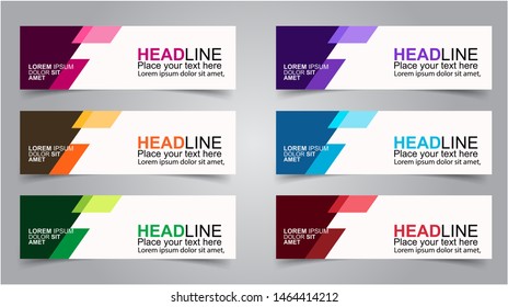 Set of Modern Banners Background. Creative Header Templates - Vector
