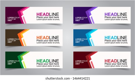 Set of Modern Banners Background. Creative Header Templates - Vector