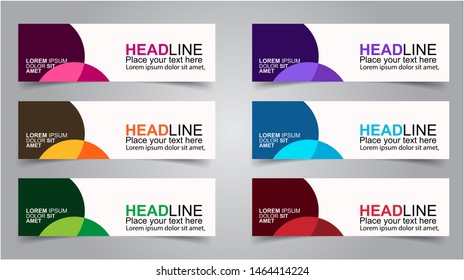 Set of Modern Banners Background. Creative Header Templates - Vector