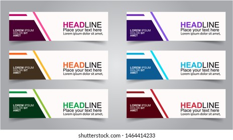Set of Modern Banners Background. Creative Header Templates - Vector