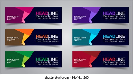 Set of Modern Banners Background. Creative Header Templates - Vector