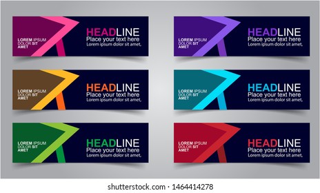 Set of Modern Banners Background. Creative Header Templates - Vector