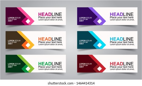 Set of Modern Banners Background. Creative Header Templates - Vector