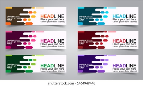 Set of Modern Banners Background. Creative Header Templates - Vector