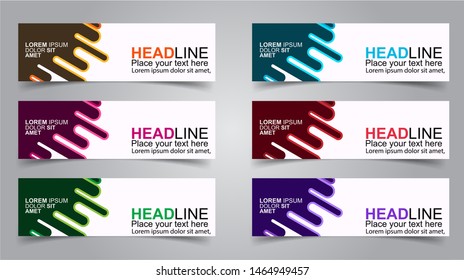Set of Modern Banners Background. Creative Header Templates - Vector