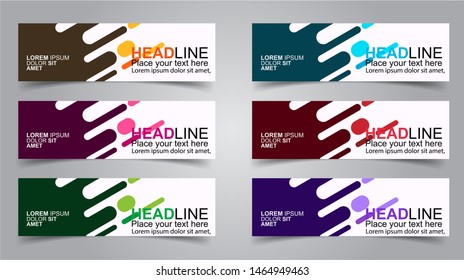 Set of Modern Banners Background. Creative Header Templates - Vector