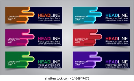 Set of Modern Banners Background. Creative Header Templates - Vector