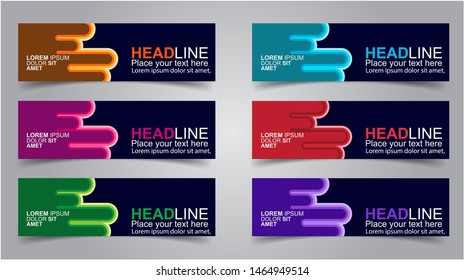 Set of Modern Banners Background. Creative Header Templates - Vector