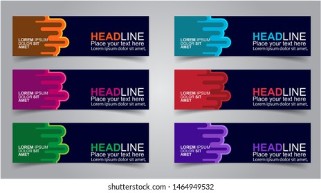 Set of Modern Banners Background. Creative Header Templates - Vector