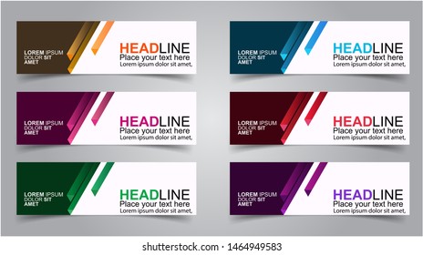 Set of Modern Banners Background. Creative Header Templates - Vector