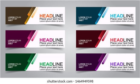 Set of Modern Banners Background. Creative Header Templates - Vector