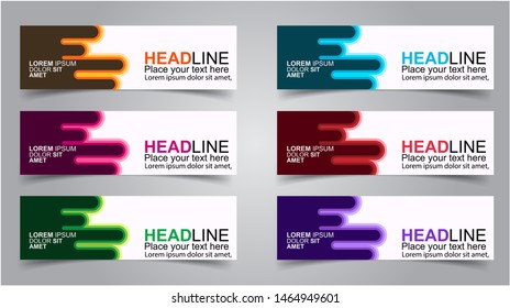 Set of Modern Banners Background. Creative Header Templates - Vector
