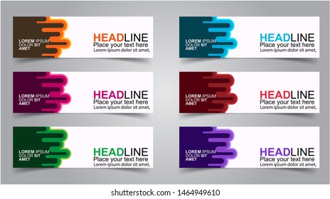 Set of Modern Banners Background. Creative Header Templates - Vector
