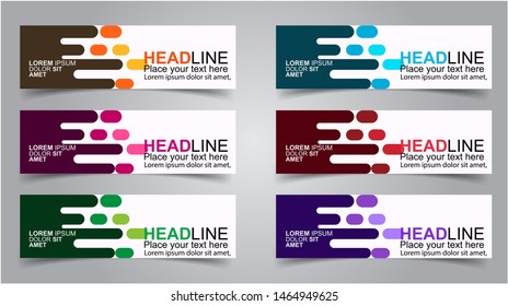 Set of Modern Banners Background. Creative Header Templates - Vector