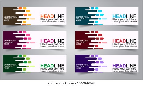Set of Modern Banners Background. Creative Header Templates - Vector