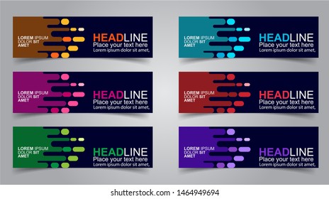Set of Modern Banners Background. Creative Header Templates - Vector