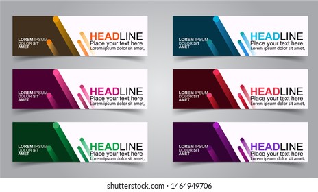 Set of Modern Banners Background. Creative Header Templates - Vector