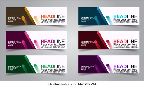 Set of Modern Banners Background. Creative Header Templates - Vector